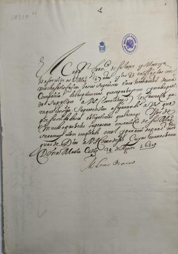 Primera página del manuscrito